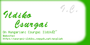 ildiko csurgai business card